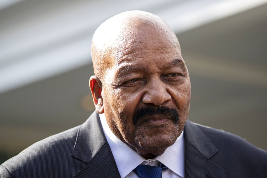 Former NFL football player Jim Brown