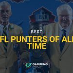 Hall of Fame inductee Ray Guy and presenter John Madden