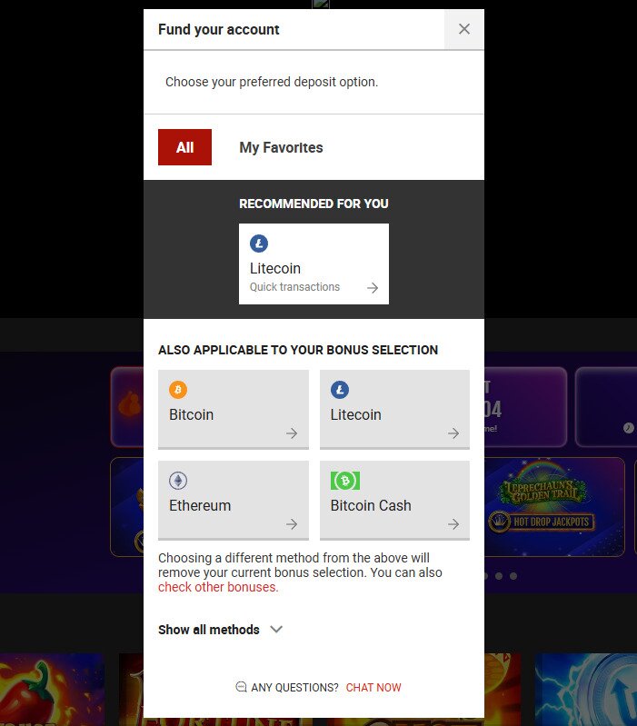 bodog deposit screen