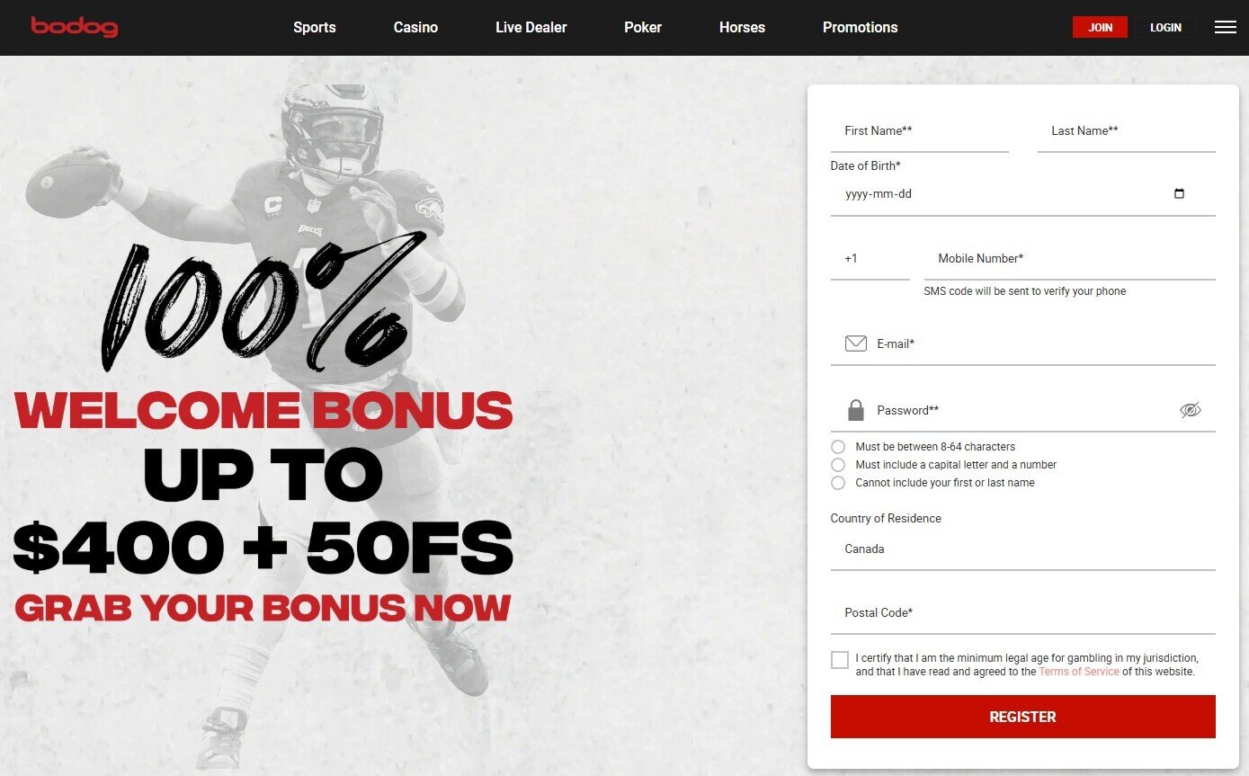 bodog sign up page