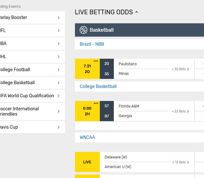 bovada odds screenshot
