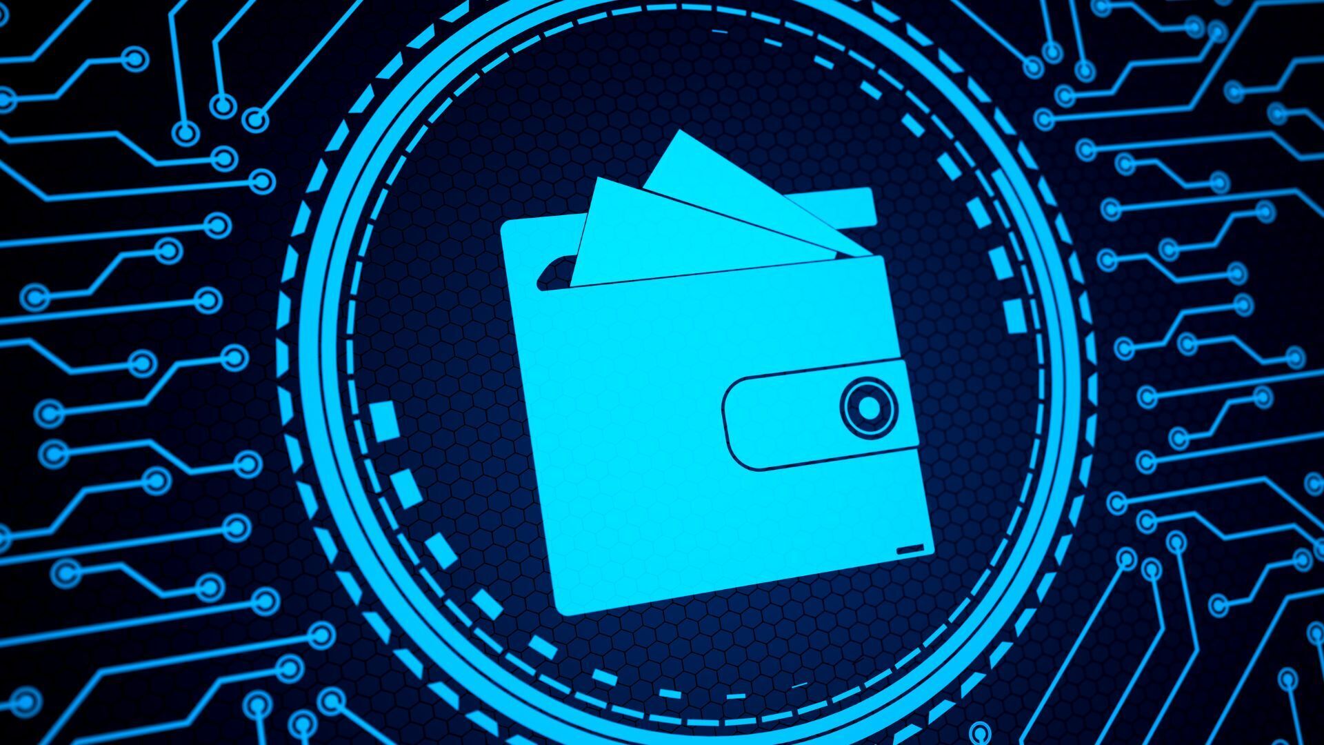 Stock image of a digital e-wallet on a smartphone screen