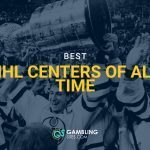 Edmonton Oilers players celebrating with the Stanley Cup, with text reading ‘Best NHL Centers of All Time’ and the GamblingSites.com logo