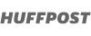 Huff Post logo with charcoal colored text