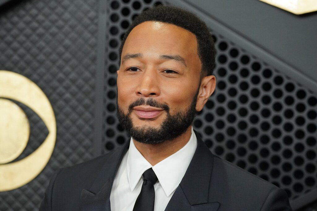John Legend arrives at the 68th annual Grammy Awards