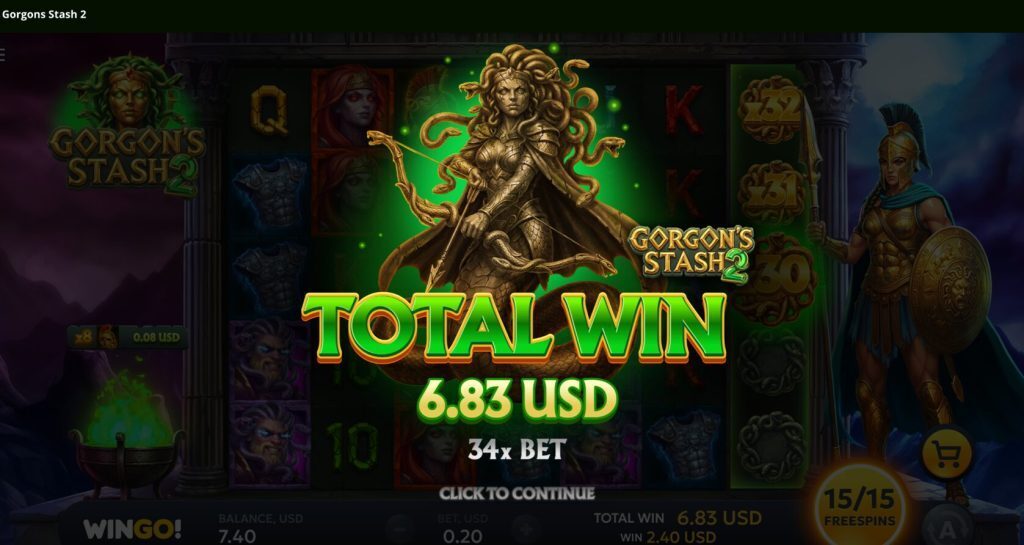 Gorgon Stash Winning