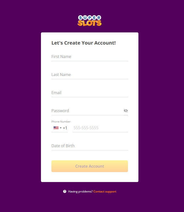 super slots sign up