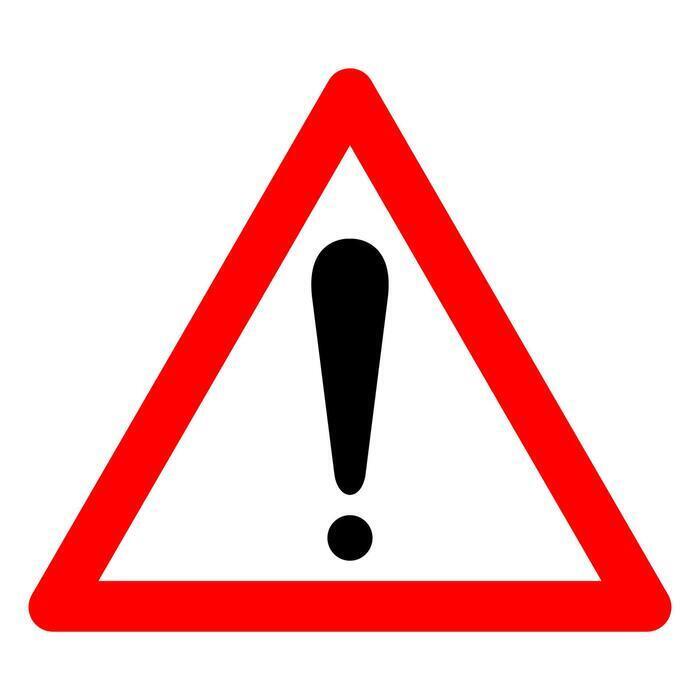 Caution warning logo