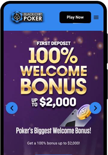 Black Chip Poker welcome bonus page mobile screenshot