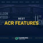 Americas Cardroom website featuring a $6.5 million guaranteed Venom promotion with overlaid text reading “Best ACR Features.”