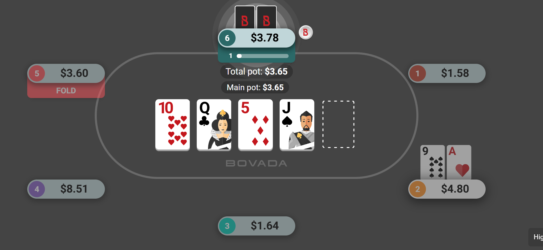 deciding winner poker
