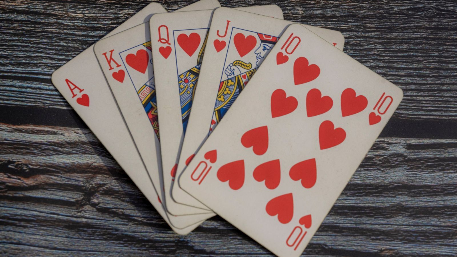 hearts playing cards stock image