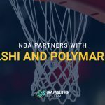 Basketball passing through a hoop with text reading “NBA Partners With Kalshi and Polymarket.”