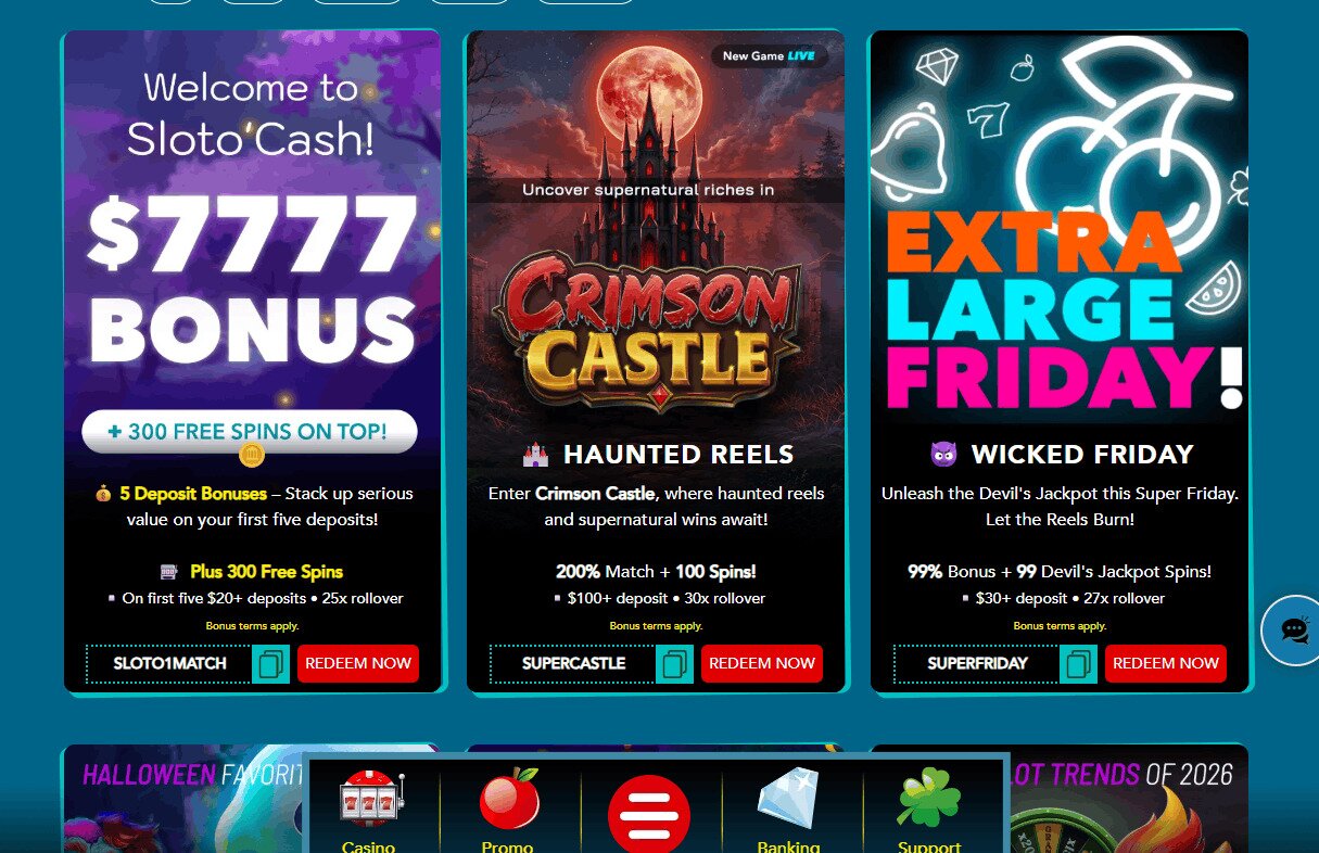 Sloto'Cash Casino Promo Codes & Bonuses 2026